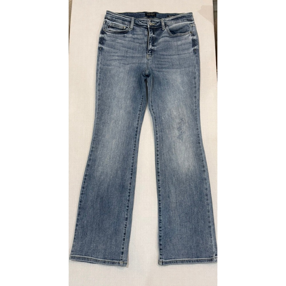 Judy Blue Bootcut Jeans Women 13/31 Light Blue Excellent Distressed JB82337LT-CO